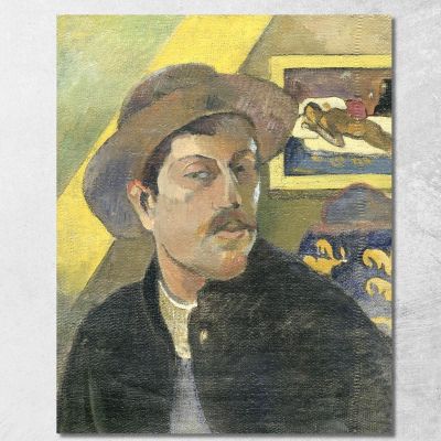 Autoritratto Con Cappello Paul Gauguin pgg93 quadro stampa su tela