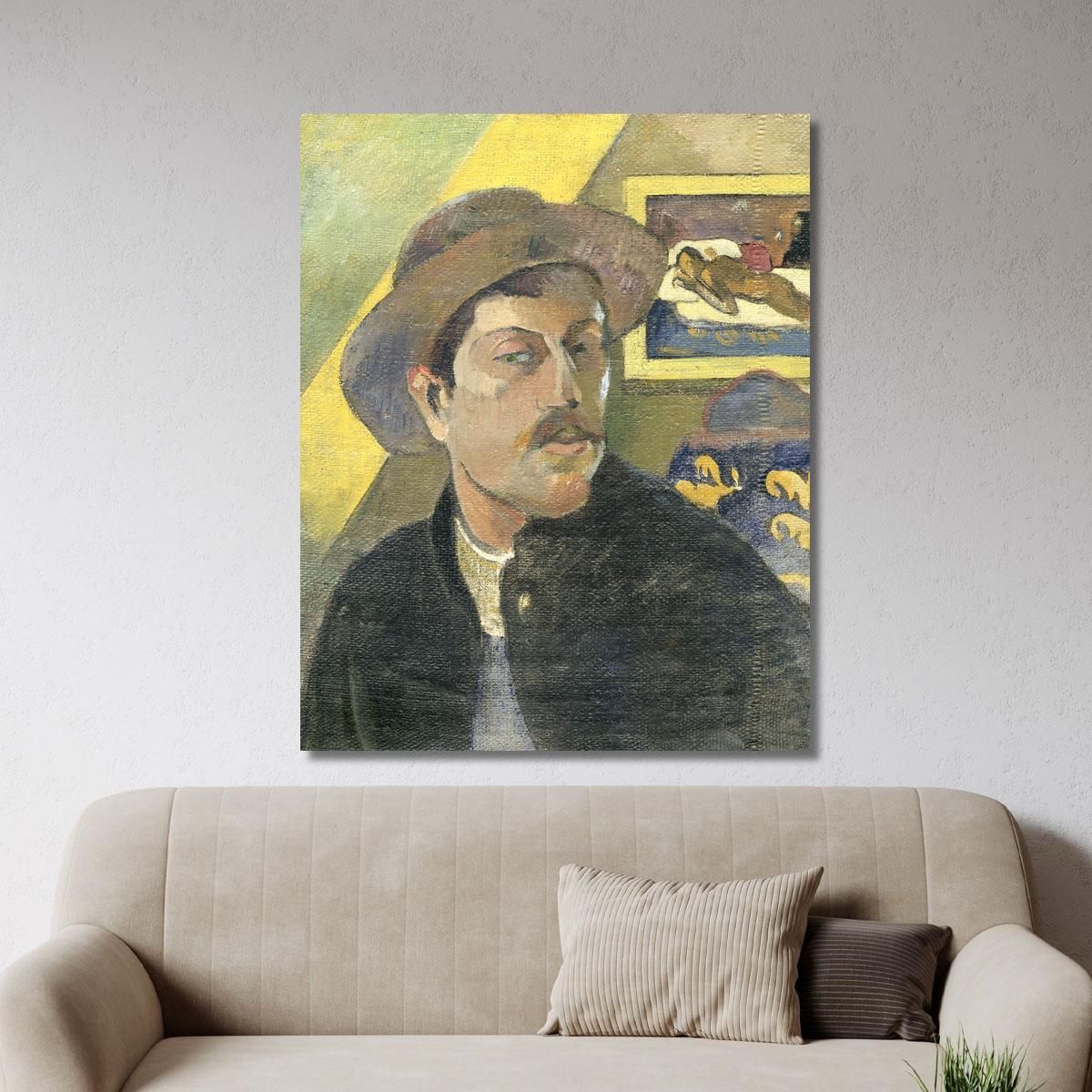 Autoritratto Con Cappello Paul Gauguin pgg93 quadro stampa su tela