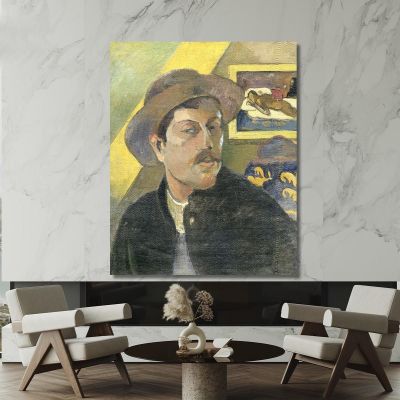 Autoritratto Con Cappello Paul Gauguin pgg93 quadro stampa su tela