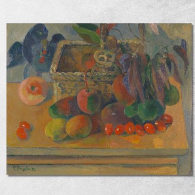 Natura Morta Con Cesto E Frutta Paul Gauguin pgg99 quadro stampa su tela