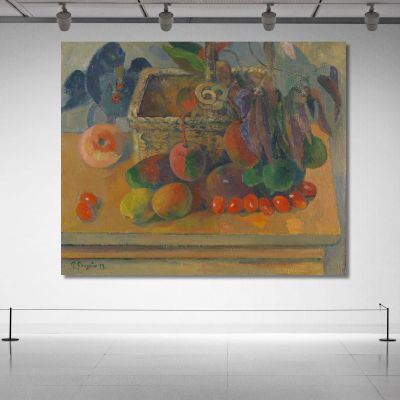 Natura Morta Con Cesto E Frutta Paul Gauguin pgg99 quadro stampa su tela