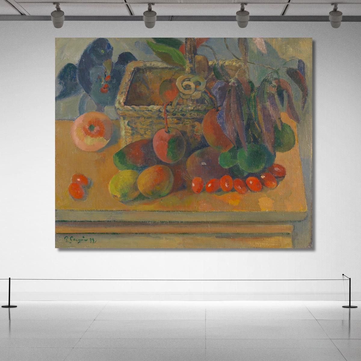 Natura Morta Con Cesto E Frutta Paul Gauguin pgg99 quadro stampa su tela