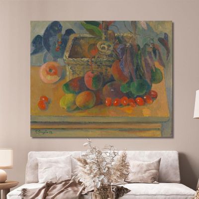 Natura Morta Con Cesto E Frutta Paul Gauguin pgg99 quadro stampa su tela