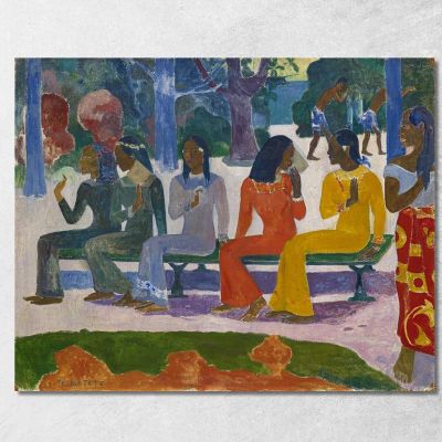 Ta Matete Il Mercato Paul Gauguin pgg110 quadro stampa su tela