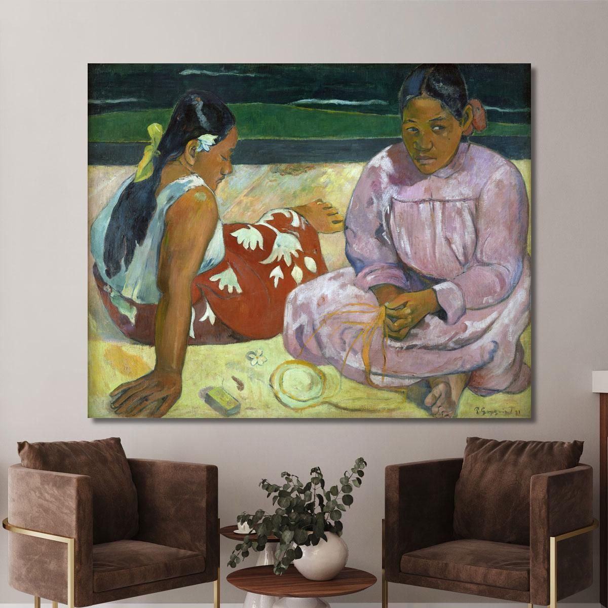 Donne Tahitiane Sulla Spiaggia Paul Gauguin pgg115 quadro stampa su tela