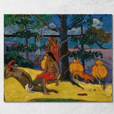 Te Arii Vahine La Donna Mango Ii Paul Gauguin pgg117 quadro stampa su tela