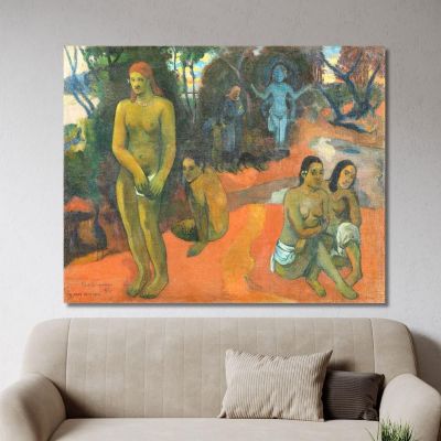 Te Pape Nave Nave Acque Deliziose Paul Gauguin pgg120 quadro stampa su tela