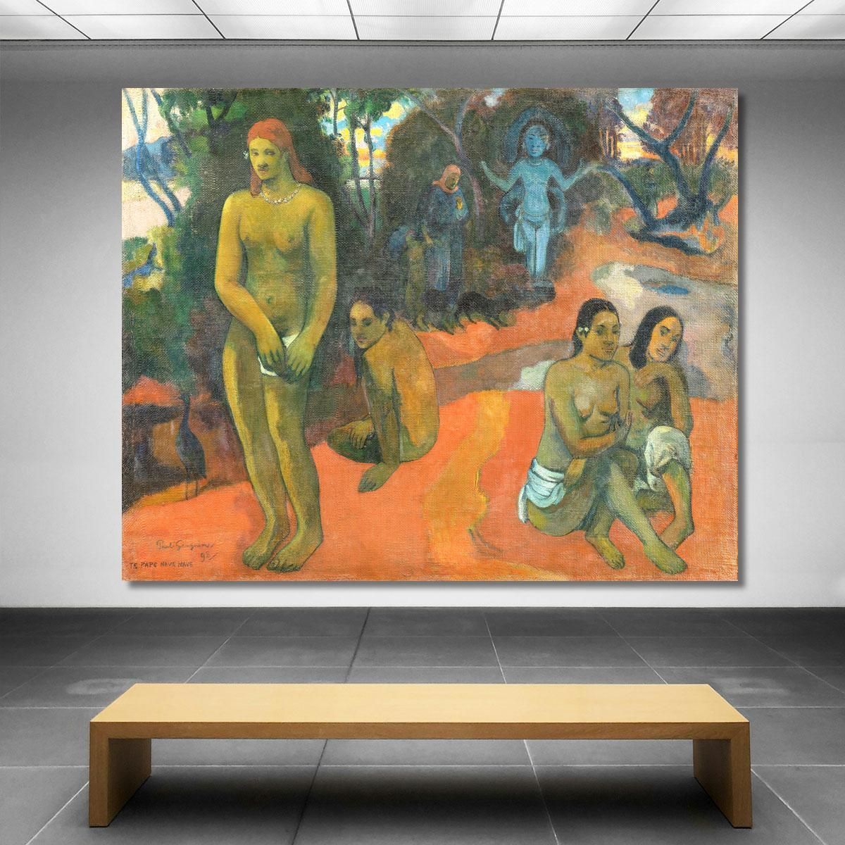 Te Pape Nave Nave Acque Deliziose Paul Gauguin pgg120 quadro stampa su tela