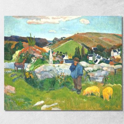 Il Guardiano Dei Porci Paul Gauguin pgg141 quadro stampa su tela