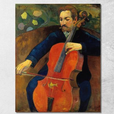 Il Violoncellista Schneklud Paul Gauguin pgg143 quadro stampa su tela