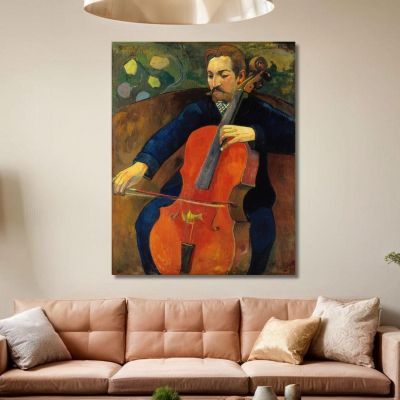 Il Violoncellista Schneklud Paul Gauguin pgg143 quadro stampa su tela