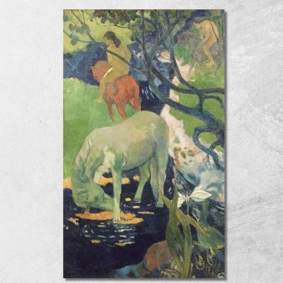 Il Cavallo Bianco Paul Gauguin pgg144 quadro stampa su tela