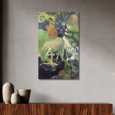 Il Cavallo Bianco Paul Gauguin pgg144 quadro stampa su tela