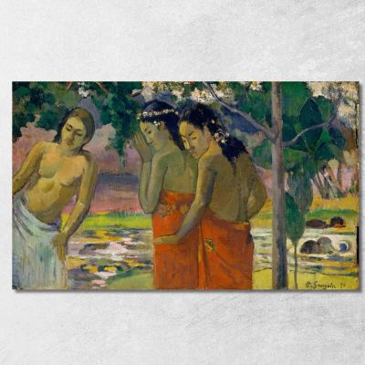 Tre Donne Tahitiane Paul Gauguin pgg146 quadro stampa su tela