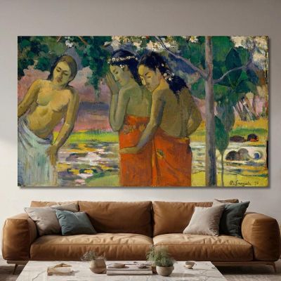 Tre Donne Tahitiane Paul Gauguin pgg146 quadro stampa su tela