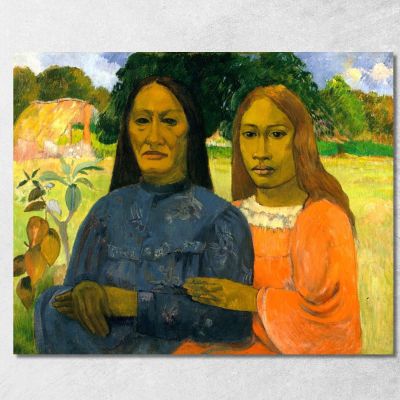 Due Donne Paul Gauguin pgg151 quadro stampa su tela