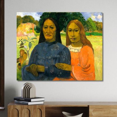 Dos Mujeres Paul Gauguin, pgg151 cuadro en lienzo