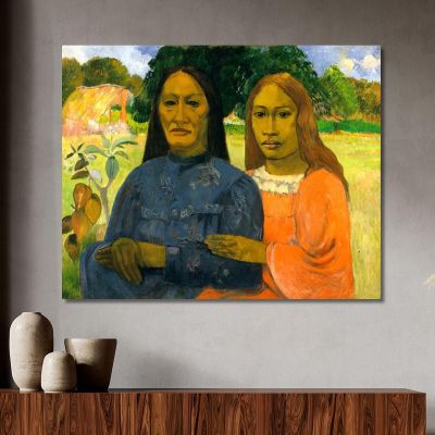 Due Donne Paul Gauguin pgg151 quadro stampa su tela