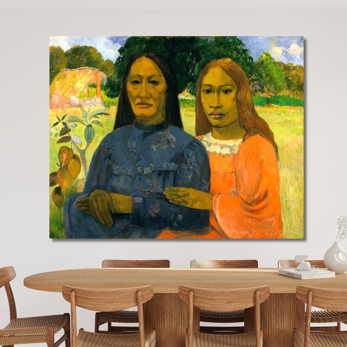 Due Donne Paul Gauguin pgg151 quadro stampa su tela