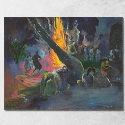 Upa Upa La Danza Del Fuoco Paul Gauguin pgg152 quadro stampa su tela