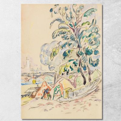 Sulla Senna Di Parigi Paul Signac psn2 quadro stampa su tela