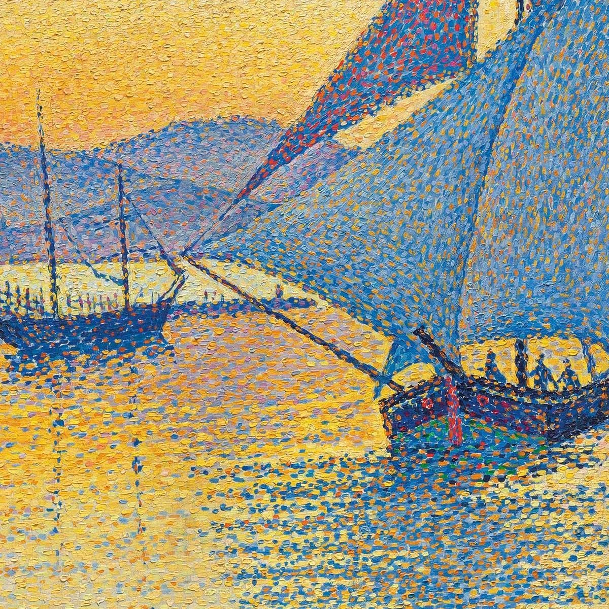 Il Porto Al Tramonto Opus 236 Saint-Tropez Paul Signac psn48 quadro stampa su tela