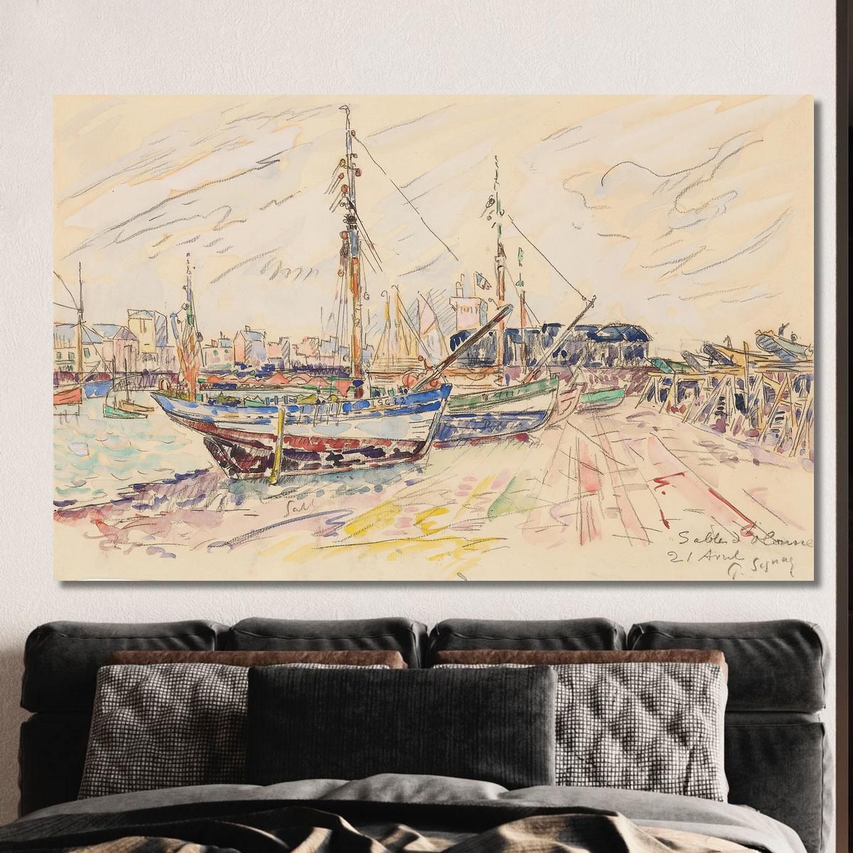 Les Sables D'Olonne Paul Signac psn58 quadro stampa su tela