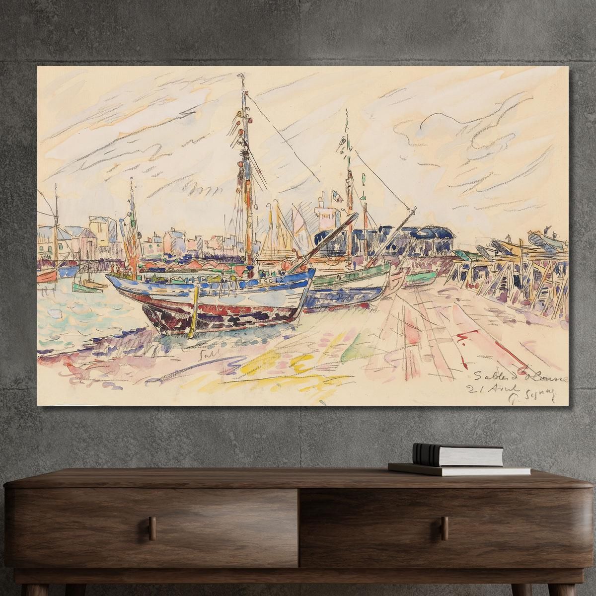 Les Sables D'Olonne Paul Signac psn58 quadro stampa su tela