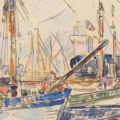 Les Sables D'Olonne Paul Signac psn58 quadro stampa su tela