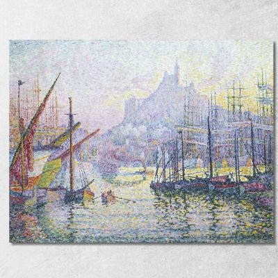 Notre Dame De La Garde La Buona Madre Marsiglia Paul Signac psn67 quadro stampa su tela