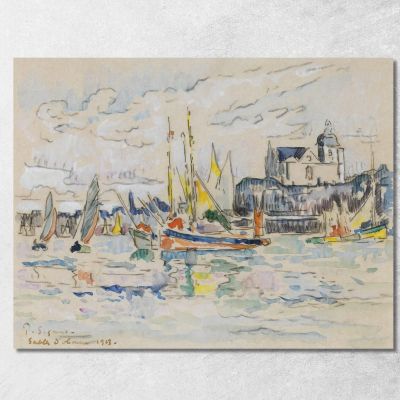 Vista Di Sables D'Olonne Dal Porto Paul Signac psn90 quadro stampa su tela