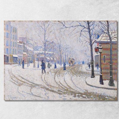 Neve Boulevard De Clichy Parigi Paul Signac psn106 quadro stampa su tela