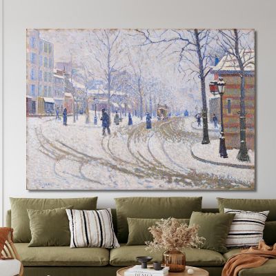 Neve Boulevard De Clichy Parigi Paul Signac psn106 quadro stampa su tela