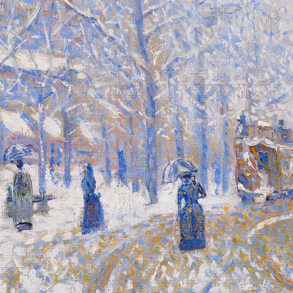 Neve Boulevard De Clichy Parigi Paul Signac psn106 quadro stampa su tela