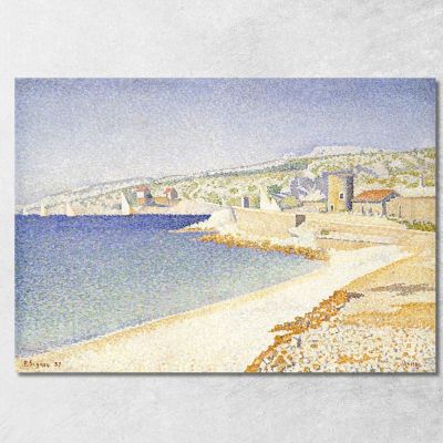 Il Molo Di Cassis Opus 198 1889 Paul Signac psn115 quadro stampa su tela