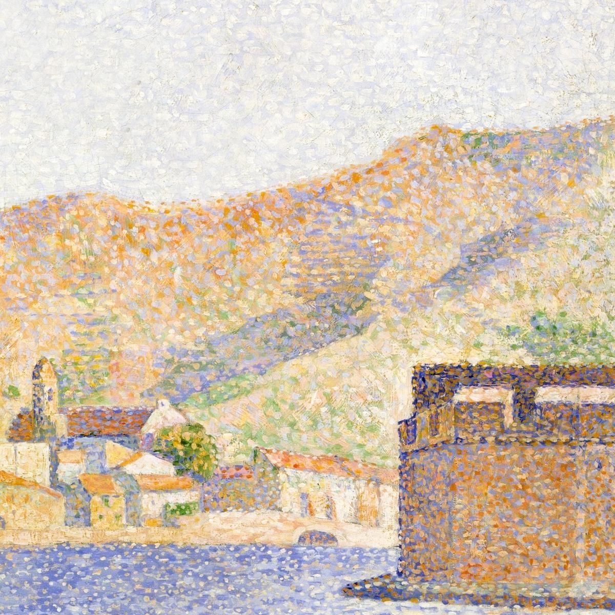 La Spiaggia Cittadina Collioure Opus 165 1887 Paul Signac psn120 quadro stampa su tela