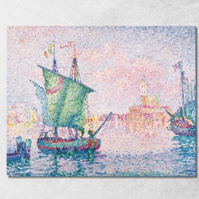 Venezia La Nuvola Rosa 1909 Paul Signac psn124 quadro stampa su tela