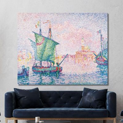 Venezia La Nuvola Rosa 1909 Paul Signac psn124 quadro stampa su tela