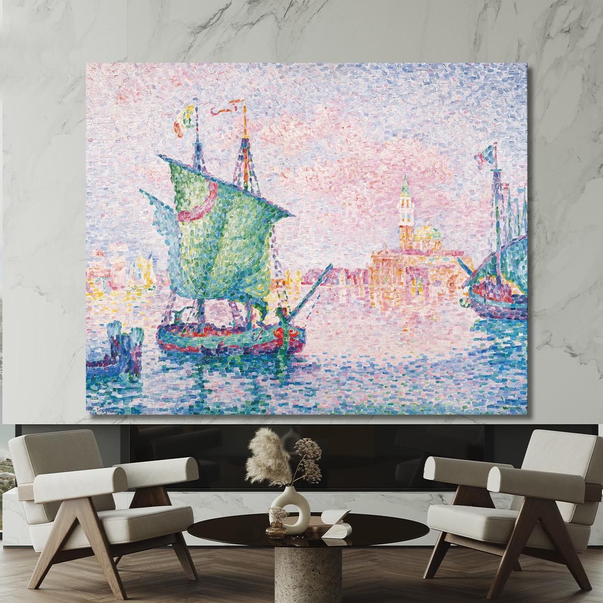 Venezia La Nuvola Rosa 1909 Paul Signac psn124 quadro stampa su tela