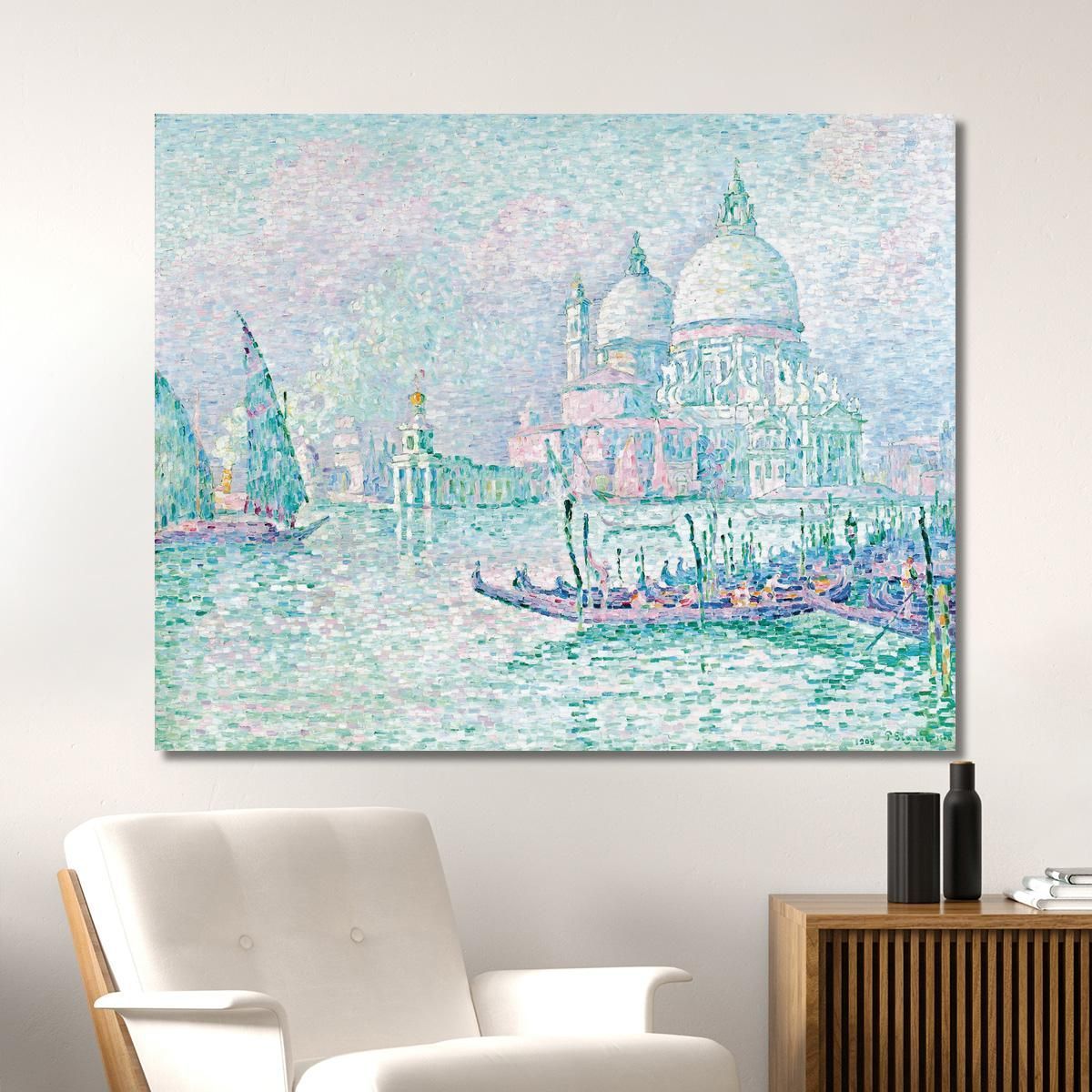 Venezia. Il Saluto. Verde Paul Signac psn125 quadro stampa su tela