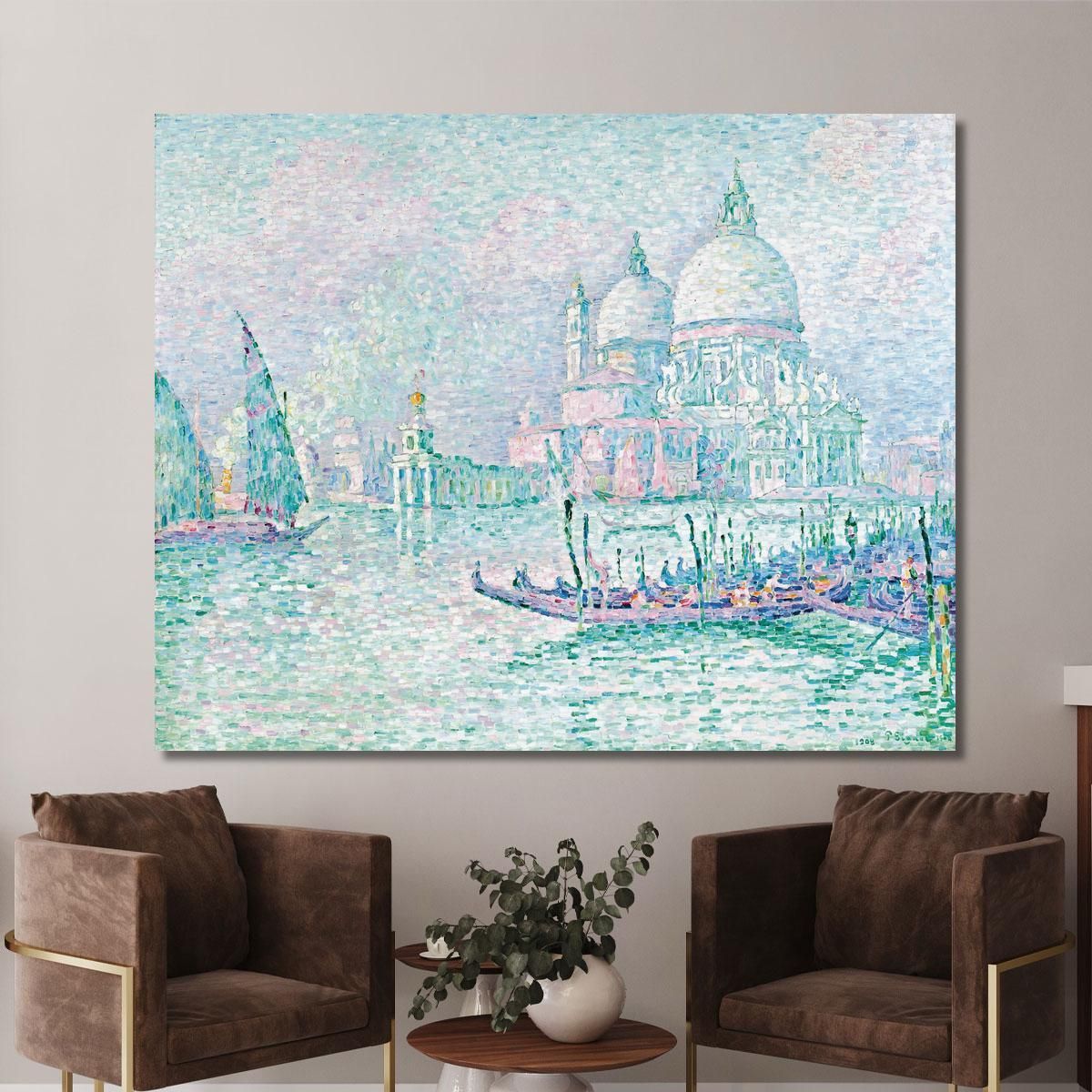 Venezia. Il Saluto. Verde Paul Signac psn125 quadro stampa su tela