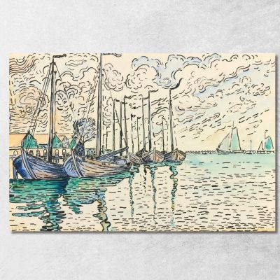 Barche Da Pesca Di Volendam Paul Signac psn131 quadro stampa su tela