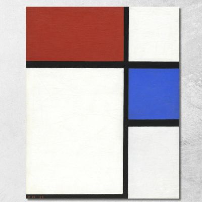 Composizione N. Ii Con Rosso E Blu Piet Mondrian pmn59 quadro stampa su tela