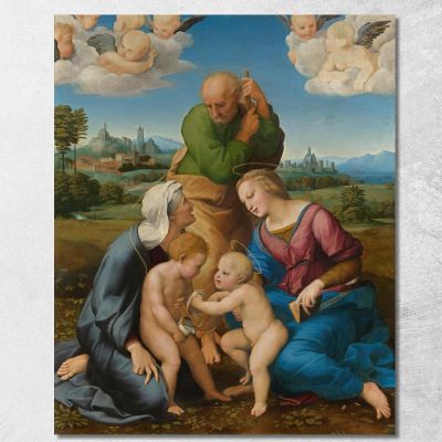 Sacra Famiglia Canigiani Raffaello Sanzio rph4 quadro stampa su tela