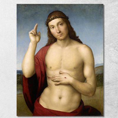 Cristo Benedicente La Pace Sia Con Voi Raffaello Sanzio rph6 quadro stampa su tela