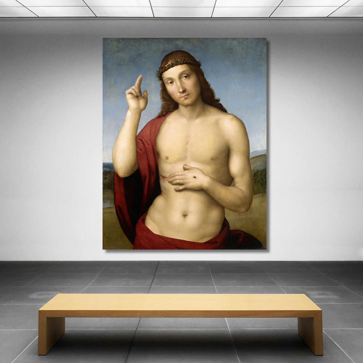 Cristo Benedicente La Pace Sia Con Voi Raffaello Sanzio rph6 quadro stampa su tela