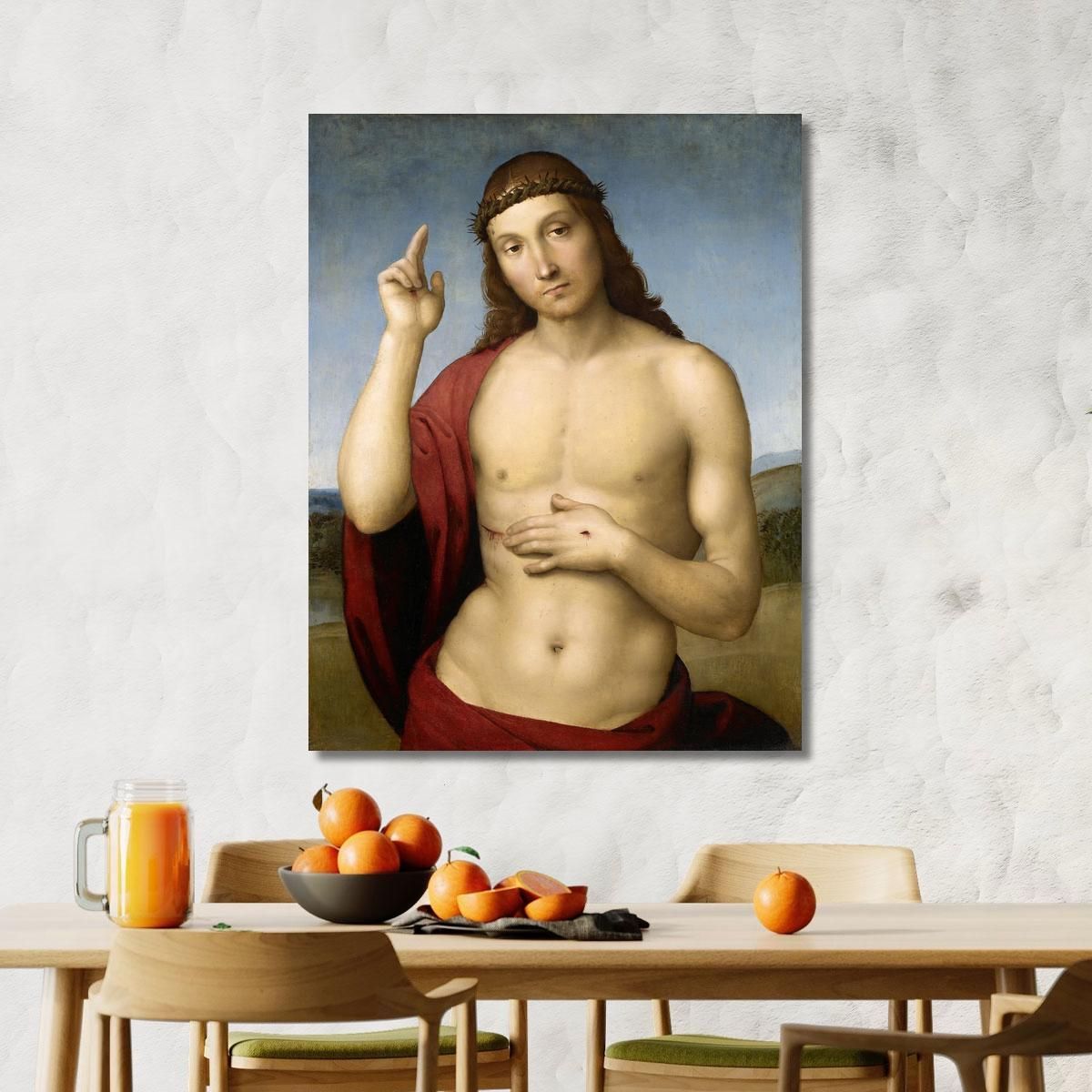 Cristo Benedicente La Pace Sia Con Voi Raffaello Sanzio rph6 quadro stampa su tela