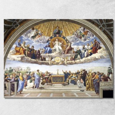 Disputa Del Santissimo Sacramento Raffaello Sanzio rph9 quadro stampa su tela