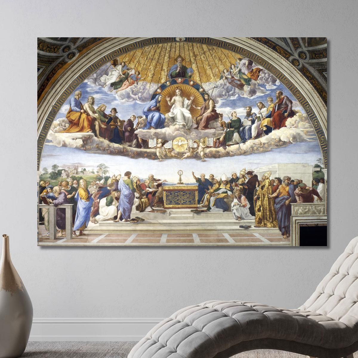 Disputa Del Santissimo Sacramento Raffaello Sanzio rph9 quadro stampa su tela