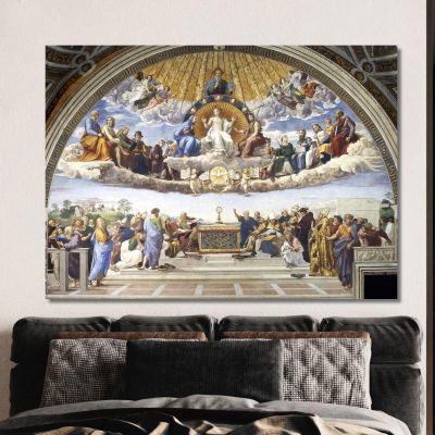 Disputa Del Santissimo Sacramento Raffaello Sanzio rph9 quadro stampa su tela